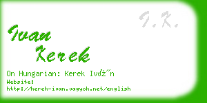 ivan kerek business card